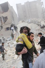 Syrien Aleppo Insari 3.02.2013 Luftangriff  Air Attack  IMG_7105