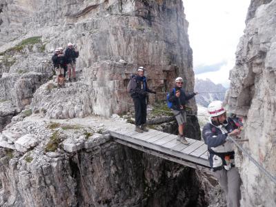 Randonnée ferrata dans les Dolomites
